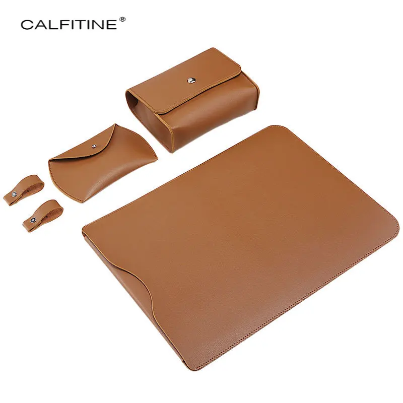 

Laptop Sleeve 11 12 13 15 16 Inch for Macbook Air Pro HP Asus Dell Lenova Leather Protective Cover Computer Case Notebook Bag