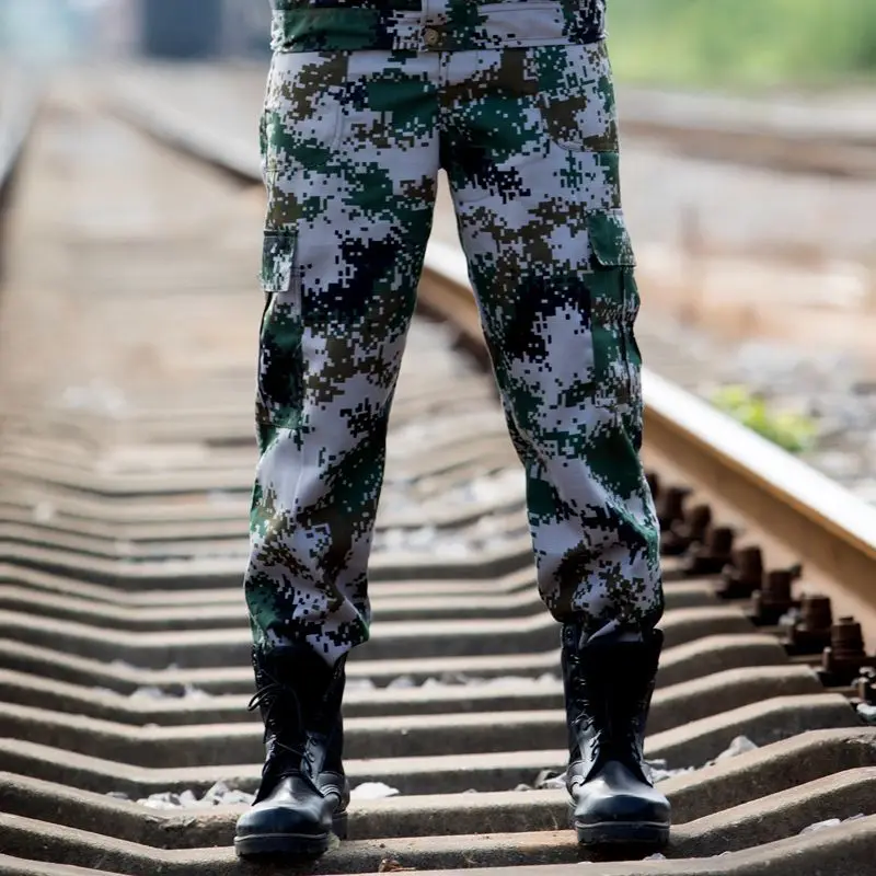 Men's army pants special forces tactical training loose wear-resistant Fishing jungle camouflage sleeves | Спорт и развлечения