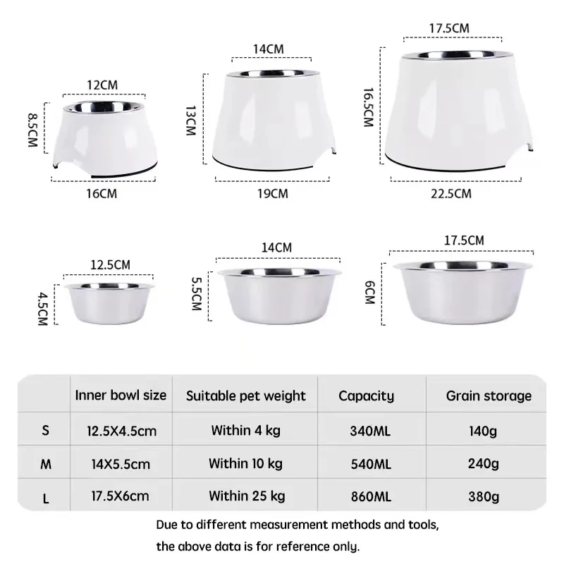 

NEW Dog Feeder Drinking Bowls Non-slip Double Cat Bowl Dog Bowl Tall Feet Pet Feeding Dog Standing Raised Avoid Tip Over Bowl