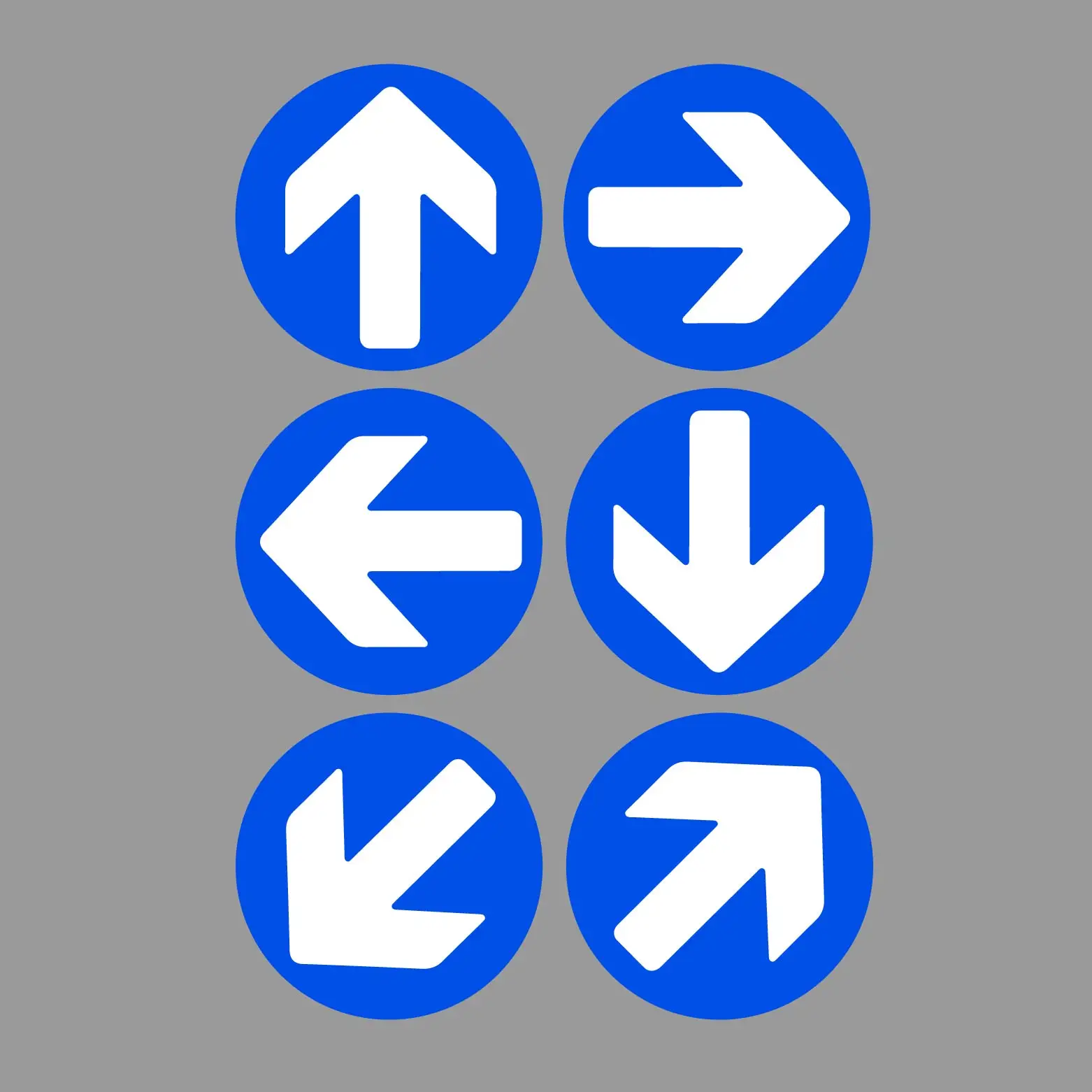 6 X Direction Arrows Black Red Yellow Self-Adhesive Stickers Social Distance Signs | Car