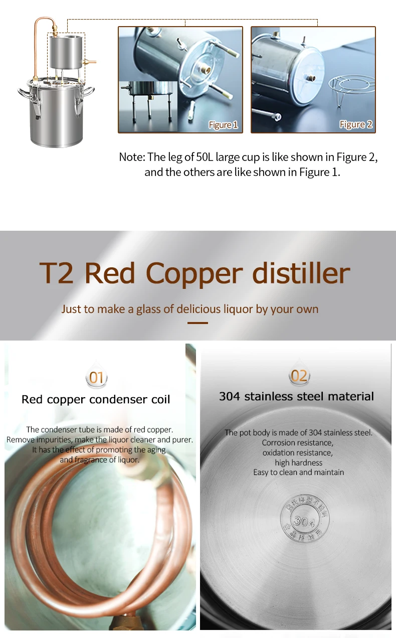 Moonshine Distiller Home Wine DIY Equipment Vodka Whiskey Brandy Alcohol Making Distillation Machine Fermentation barrel