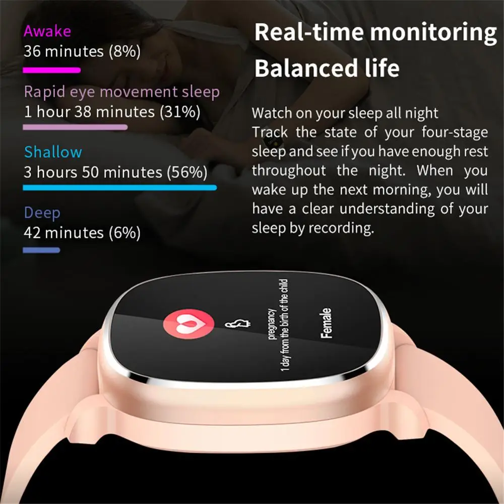 Умные часы с сенсорным экраном Bluetooth спортивный фитнес-трекер SMS уведомление для