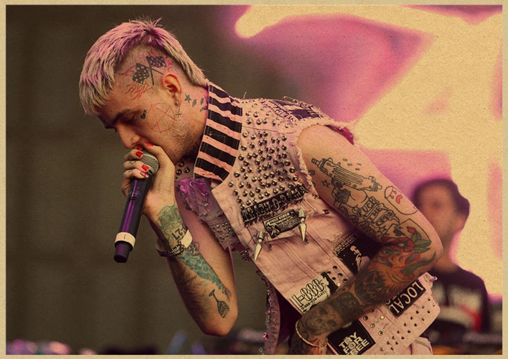 Настенный декор Rappe rStar Lil Peep Ретро плакат художественный качественная Картина на