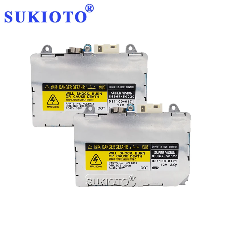SUKIOTO 2 шт. Новый OEM 85967 50020 8596750020 D2S D2R 35 Вт ксеноновый блок управления балластом для