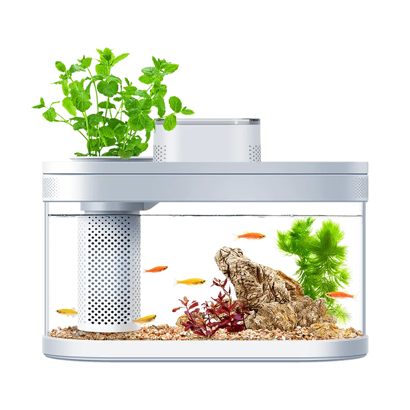 Xiaomi Geometry Amphibious Eco Fish Tank Pro Automatic Timing Feeding Wifi Smart Box Work With Mijia Full Color Gamut Lighting |