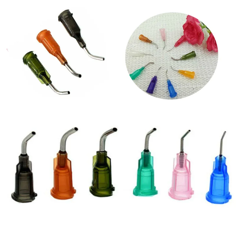 10Pcs Mixed Bend Bent Dispensing Blunt Stainless Steel Needle Tips Syringe Needle14G/18G/20G/21G/22G/23G/25G/27G/15G |