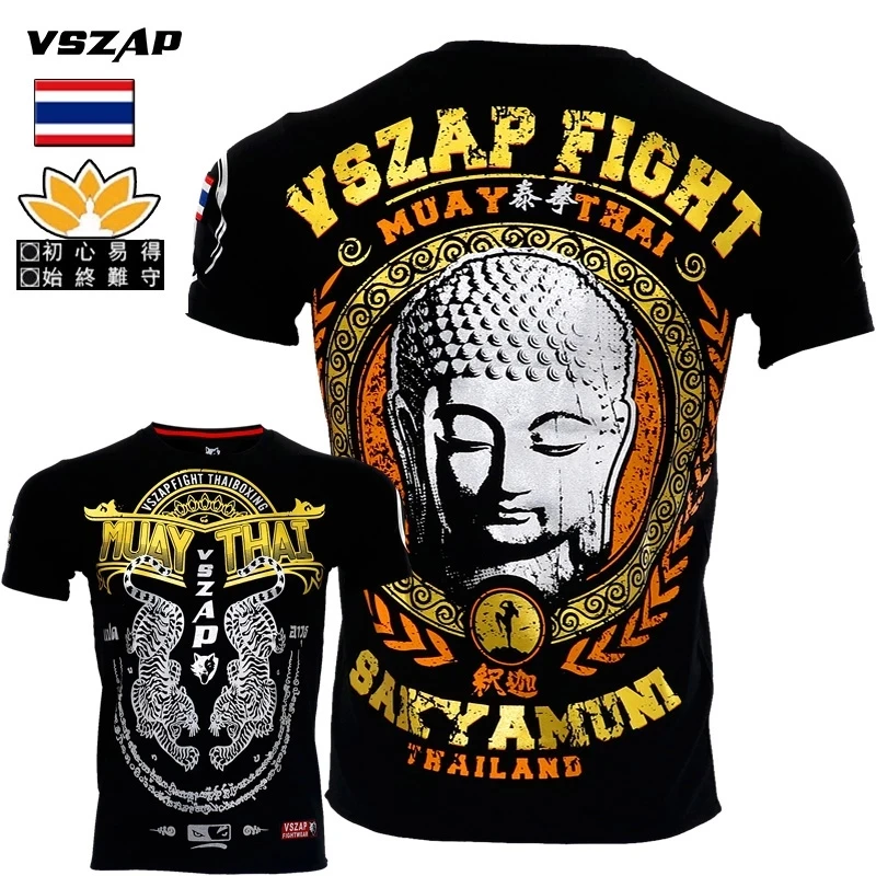 

VSZAP Шакьямуни бокс футболки для Для Мужчин's ММА кик боксинга, camisetas Муай Тай трикотажные футболки бокс Джерси боевых искусств