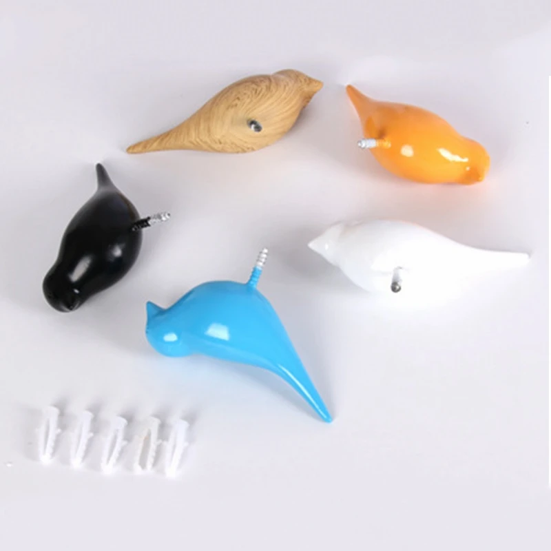 

Creative Birds Hook Household Simple Modern Style Environmentally Friendly Resin Hand-carved Bedroom Coat Cap Hook