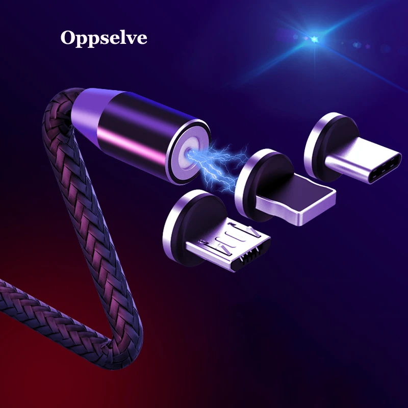 Oppselve Магнитный Micro USB кабель для iPhone samsung Android мобильный телефон Быстрая зарядка usb type C кабель Магнитный зарядный провод шнур