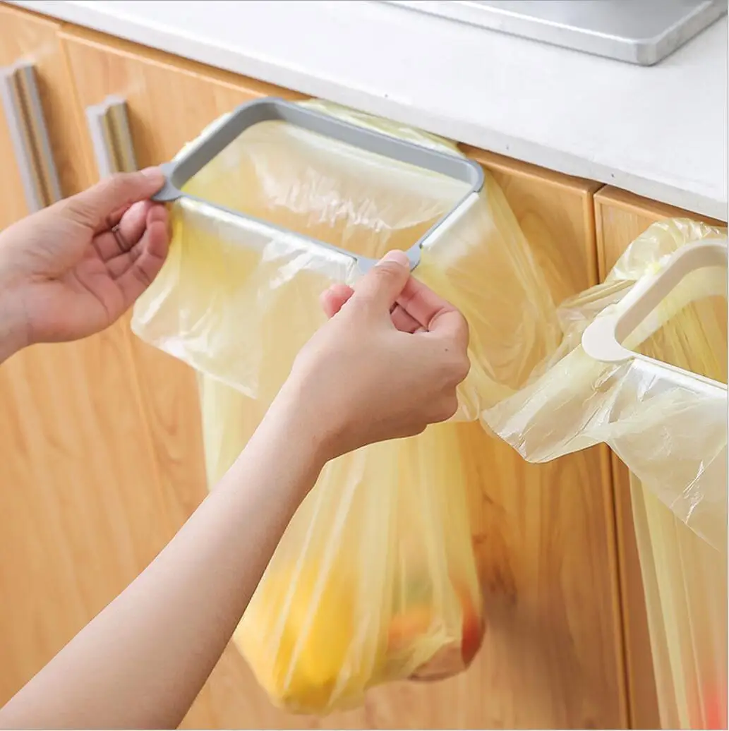 

Kitchen Rubbish Bag Storage Holders Racks Cabinet Stand Garbage Bags Organizer Home Towel Hanging Container Products H0439