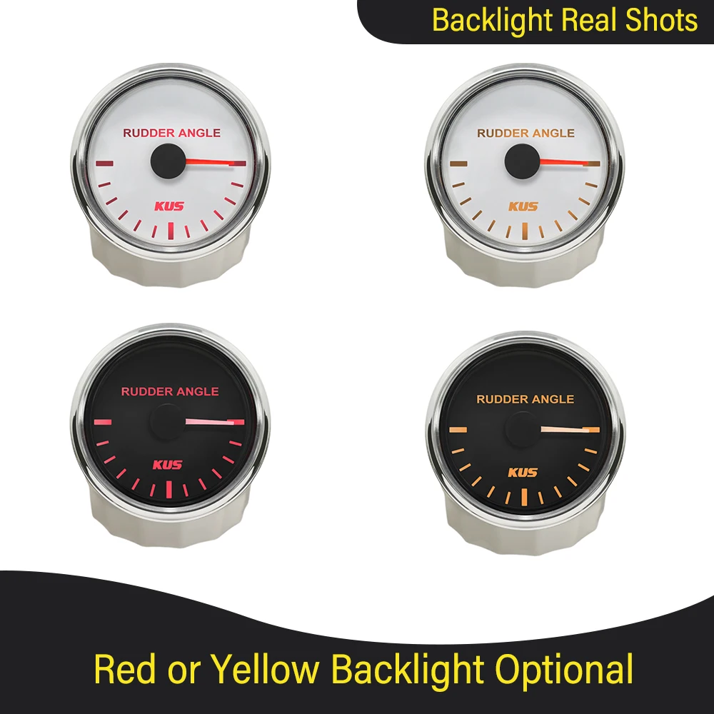 Universal KUS Boat 52mm Rudder Angle Indicator Gauge 12/24V for Yacht Without Sensor | Автомобили и мотоциклы