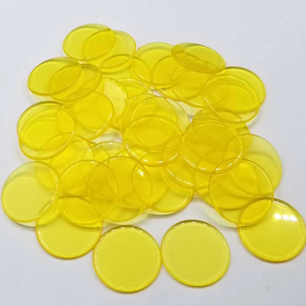 

120pcs 19mm Transparent Counters Counting Bingo Chips Markers Bingo Supplies Pro Count Bingo Chips for Bingo Game Cards