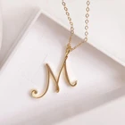 Модное изысканное ожерелье с буквой 26 в английском стиле, ожерелье с буквой, цепочка с подвеской в минималистическом стиле под золото, Подарочная бижутерия