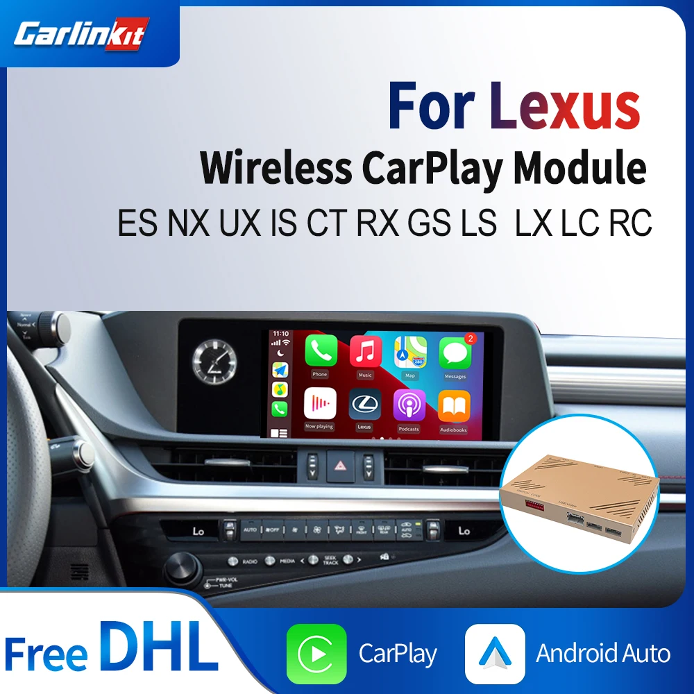 Carlinkit Декодер беспроводной Apple CarPlay Android авто для Lexus GS LS ES IS UX LX RC радиоуправляемая
