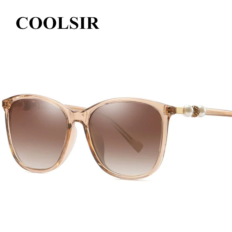 COOLSIR винтажные жемчужные солнцезащитные очки для женщин кошачьи Роскошные