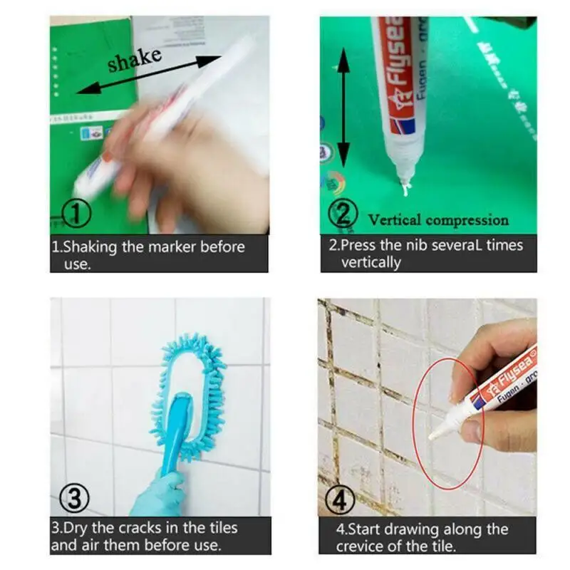 Специальная красивая ручка для ремонта кафельной плитки с чернилами цветная