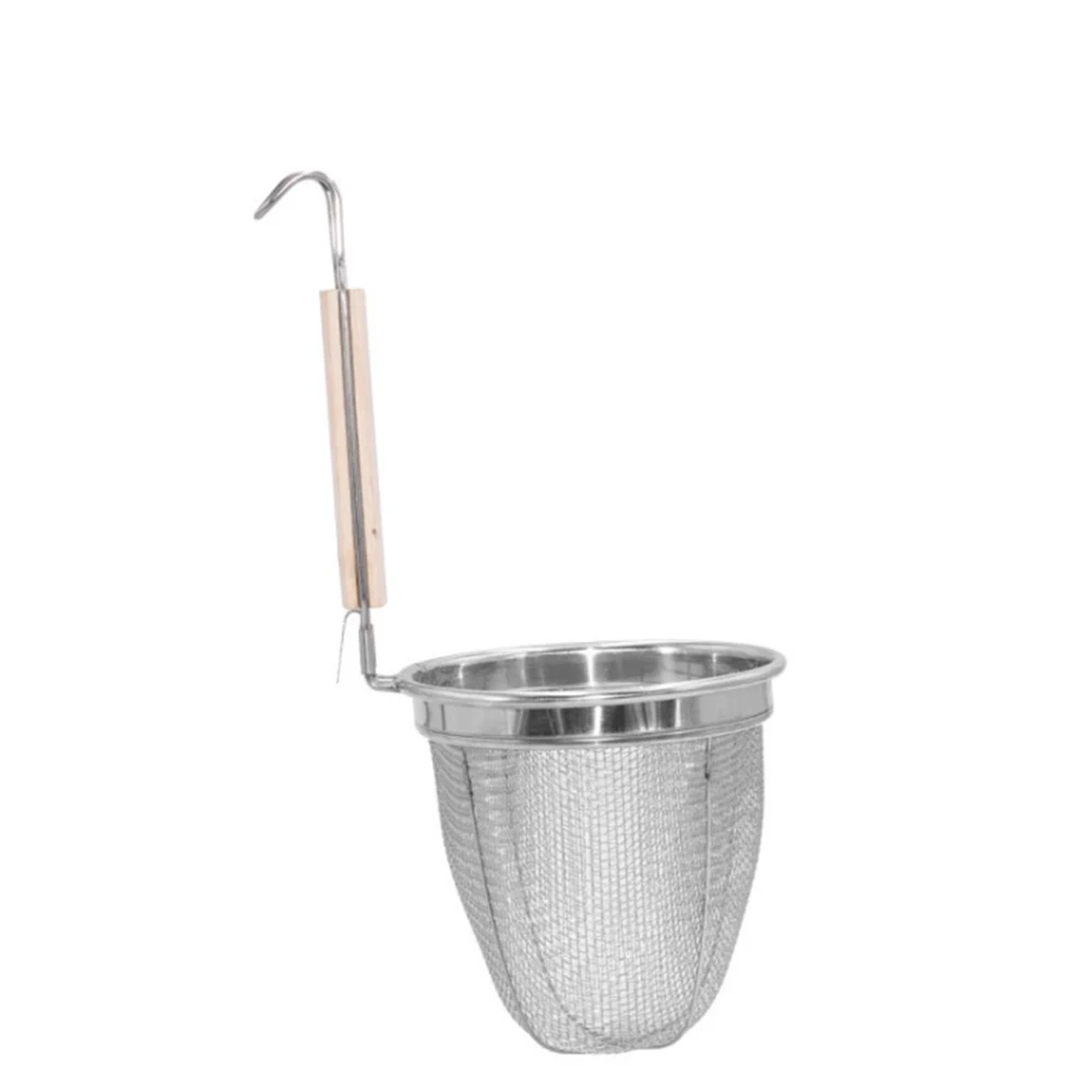 

Stainless Steel Strainer Basket Wooden Handle Fine Mesh Spider Food Skimmer Kitchen Supplies Sieve For Pasta Dumpling Noodle