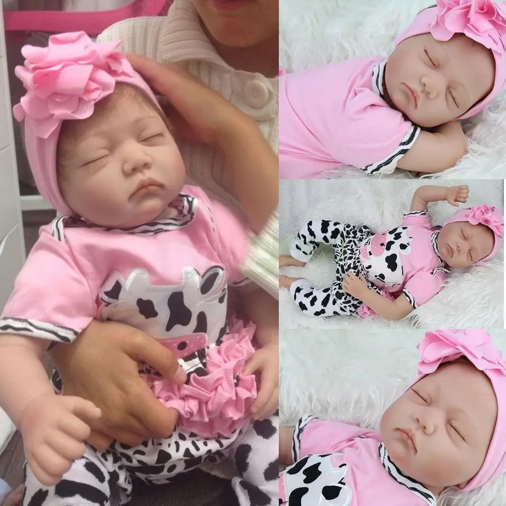 55cm Bebes Reborn De Silicone Inteiro 리얼 베이비 유아 소녀 인형 Lifelike Bonecas Reborn Bebe Realista Doll Juguetes For Girls 5 Off