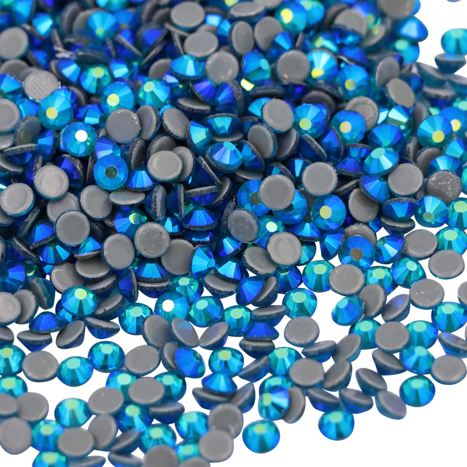 Стразы с голубым цирконием/Темный Аквамарин AB стеклянные стразы горячей