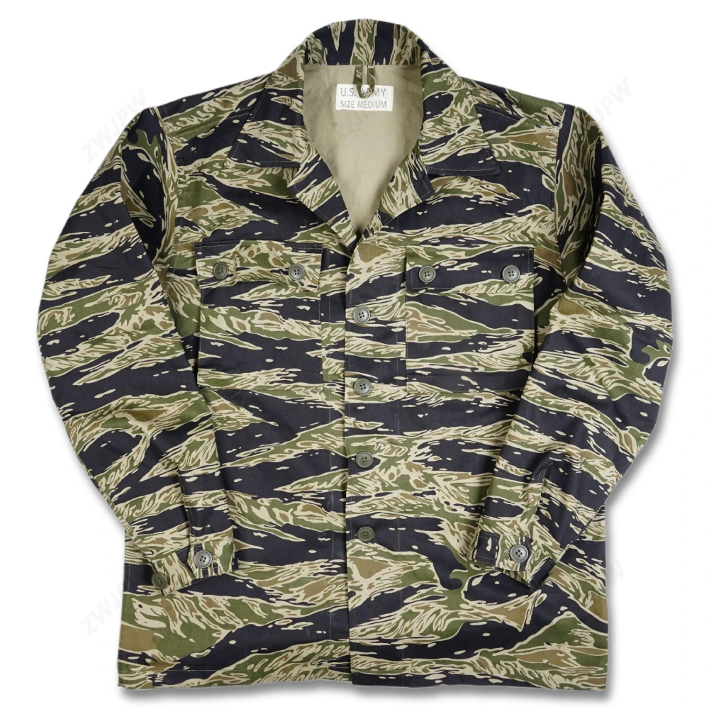 2 мировая война Вьетнам армия США Тигр узор пятно камуфляж TCU Топ саржевый хлопок
