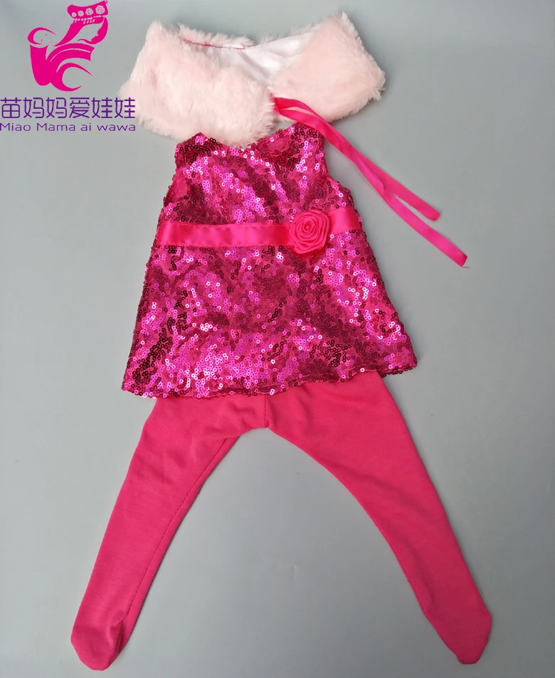 Suit for Doll Baby Winter Dress + Base Pants Scarf 18 Inch Clothes Girl Christamas New Year Gift | Игрушки и хобби