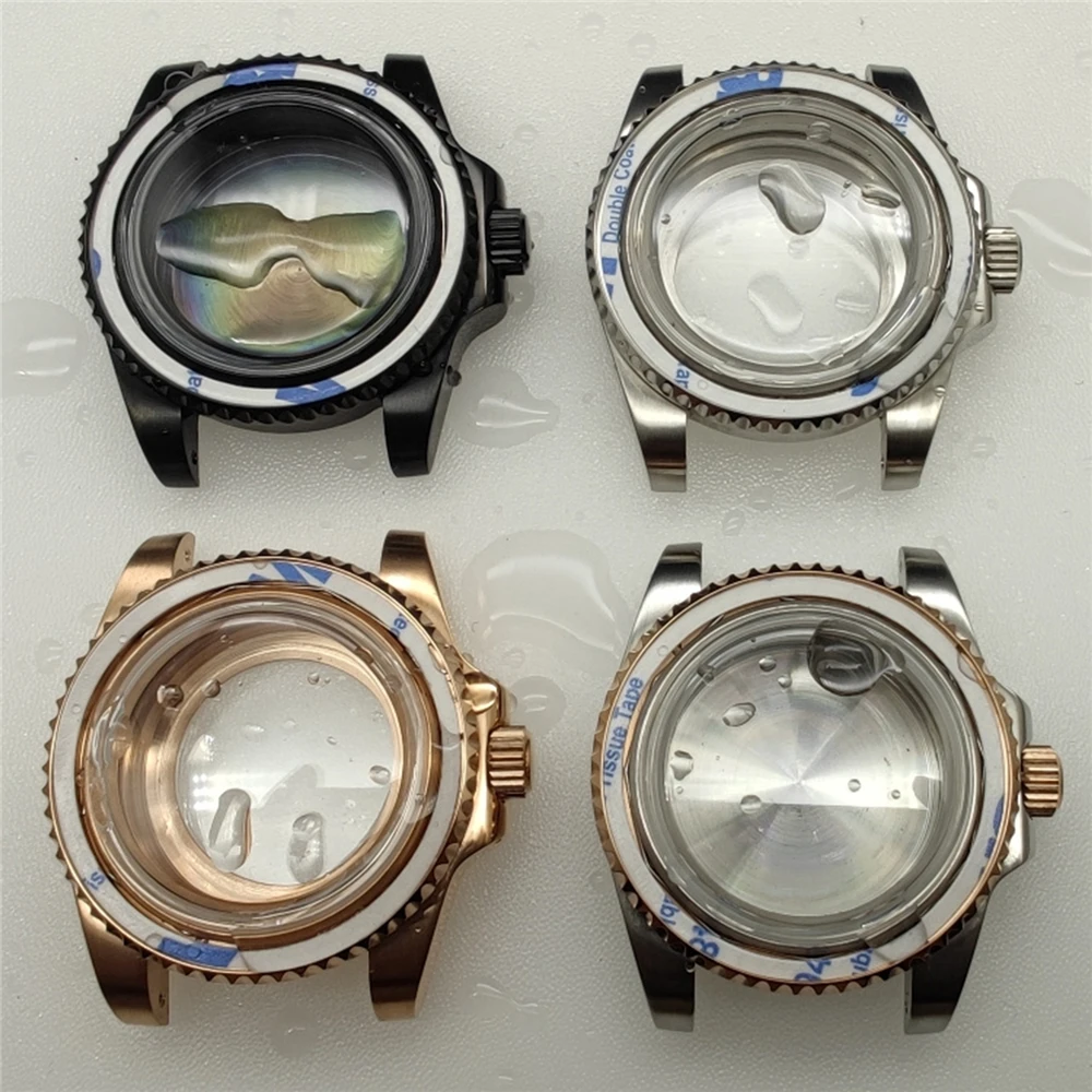 Bubble Mirror 41mm Watch Case for NH35A Movement Diving Yacht Shell Hardened Convex Case for NH35 NH36 NH39 NH38