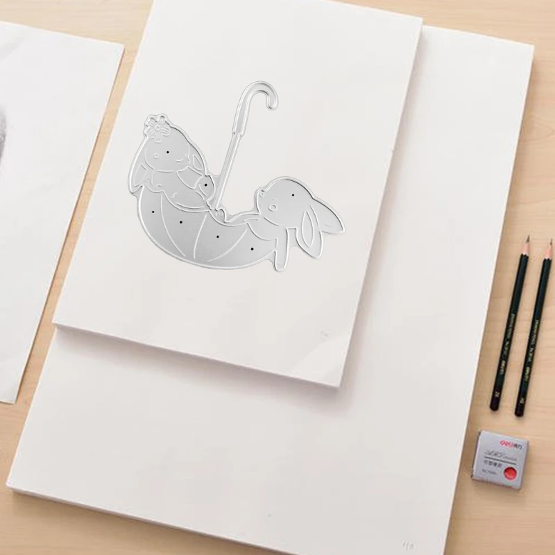 Зонт Банни металлический Трафаретный вырубной штамп Скрапбукинг Сделай Сам для