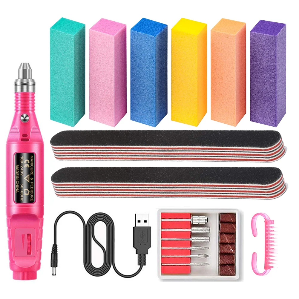 

Electric Nail Drill Machine Kit Professional Poly Nails Gel Files Art Polisher Acrylic Milling Cutter for Manicure Tools Sets