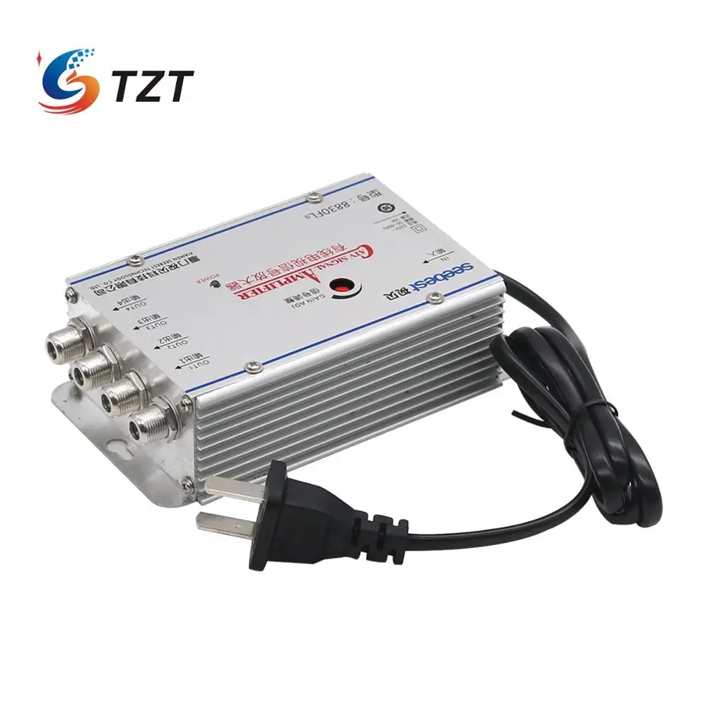 TZT 4 Way CA tv VCR ТВ антенна усилитель сигнала усилитель сплиттер 30 дБ 45-880 МГц FREQ