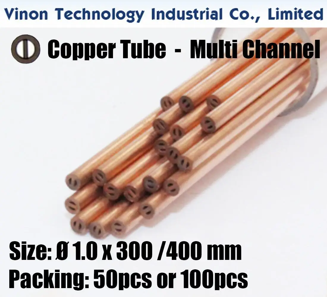 

(50pcs) 1.0x300MM Copper Tube Multi-Channel. Copper EDM Tubing Dia. 1.0mm Length 400mm. Copper Electrode Tube Multihole