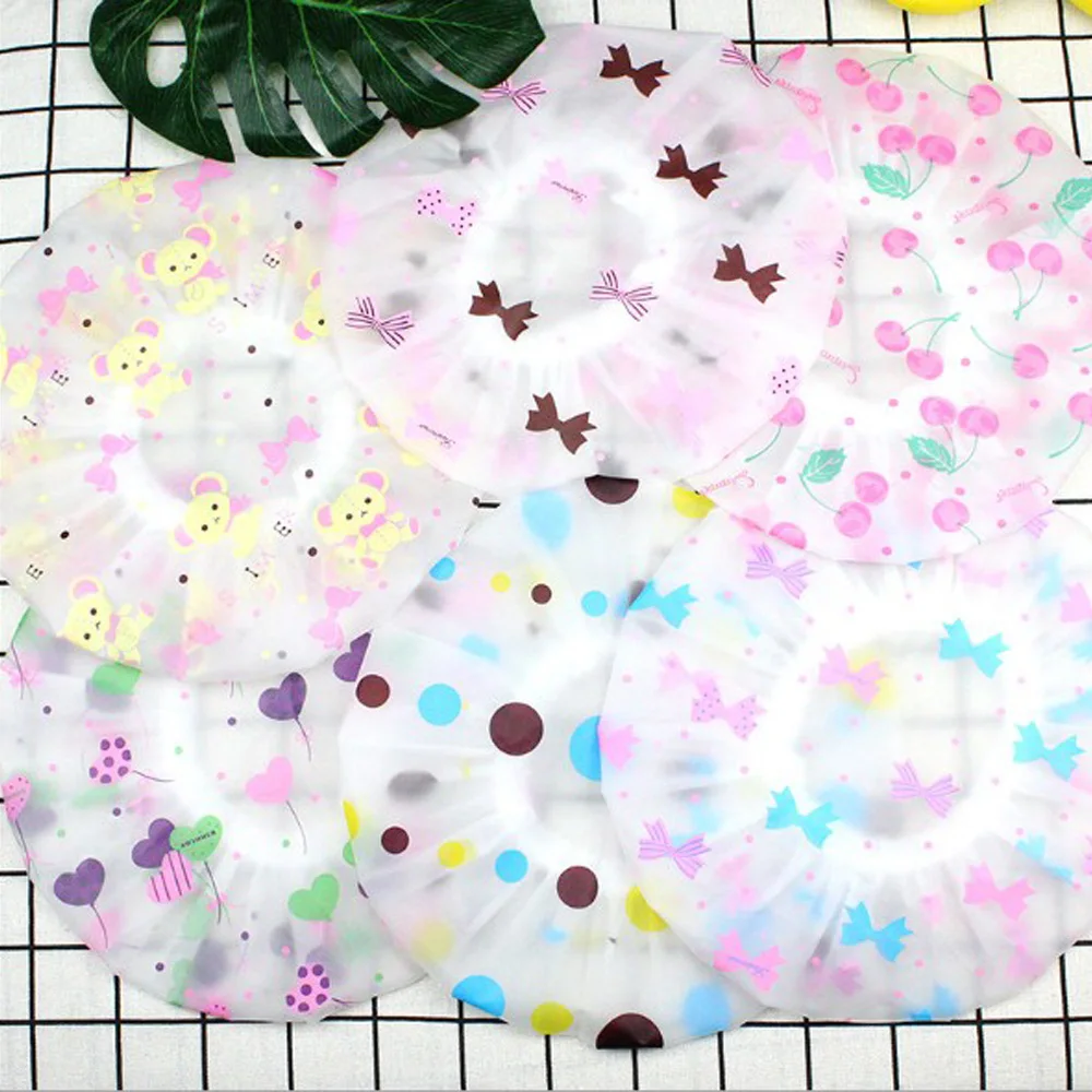 

Hot Selling Thick Elastic Shower Cap Waterproof Shower Cap Bath Accessories Ladies Spa Bath Cap Hair Salon Bathroom Supplies