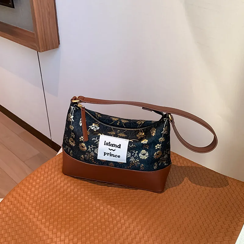 

Новинка 2021, модная кожаная прошитая женская сумка с вышивкой, Портативная сумка через плечо, кошельки и сумки, роскошная дизайнерская сумка