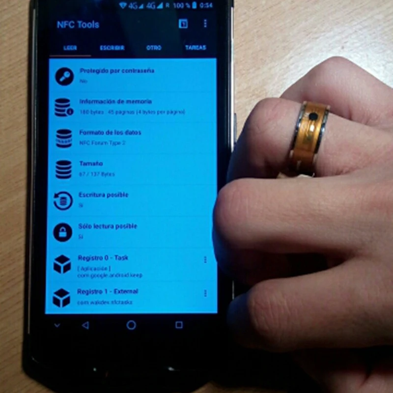 Ntag213 чип NFC смарт Кольцо титановая сталь цифровые украшения для пальцев для Android Windows NFC Mobil Magic умное кольцо робот