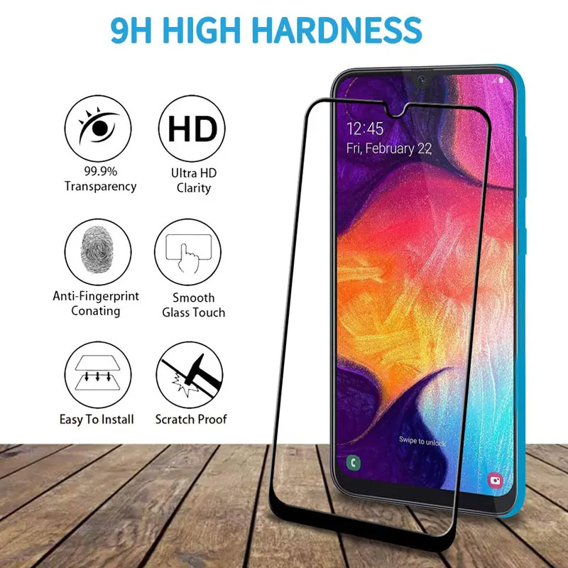 6D полное покрытие закаленное Стекло для samsung Galaxy M10 M20 M30 A10 A20 A30 A40 A40s A50 A60 A70 A80 A90 с уровнем твердости 9H Экран протектор