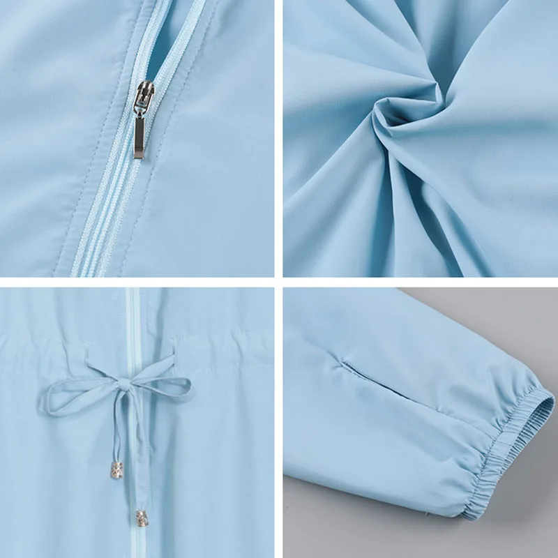 

2020 Women Sun Protection Shirt Coat Hooded Tops Fashion Women Long Anti UV Transparent Sun Protection Clothes Fall Sun Cardigan