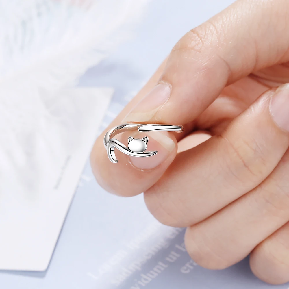 Todorova Новое милое женское кольцо с маленьким котом Boho модное обручальное кошка