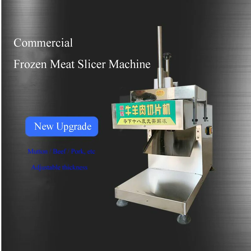 

High quality stainless steel full automatic frozen beef meat slicer Frozen Pork Belly Meat Slicer Mutton Roll Slicing Machine