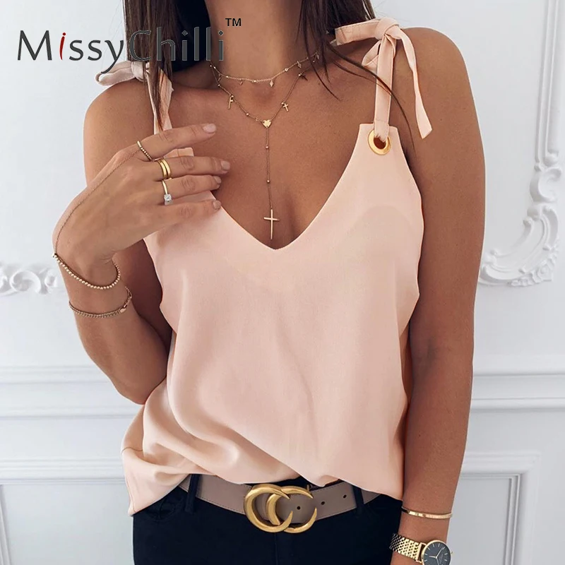 Женский укороченный топ MissyChilli на шнуровке с открытой спиной бантом лето