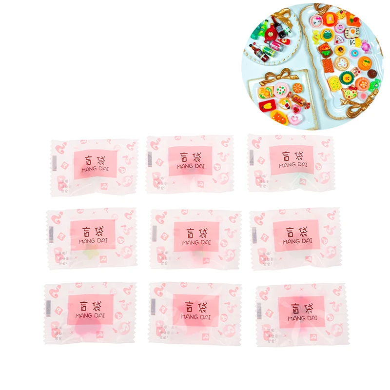 

10pcs DollHouse Miniature Supermarket Blind Bag Miniature Food Model Toys Super Surprise！