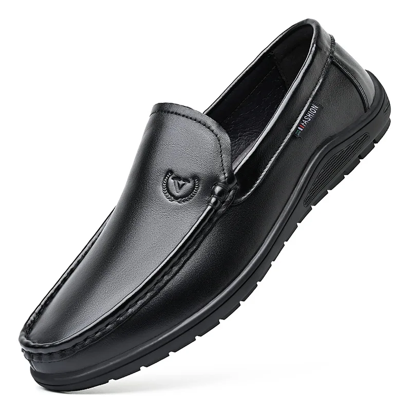 

The First Layer of Cowhide Men's Casual Business Peas Shoes Are Light Delicate Soft Fit Comfortable Breathable