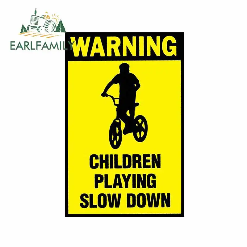 

EARLFAMILY 13cm x 8.5cm for Children Playing Slow Down Motorcycle Anime Windows Laptop Decal Personality Decoration Car Stickers