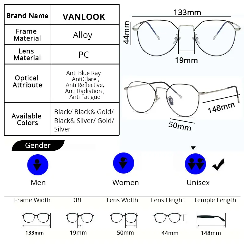 Синие светящиеся блокирующие Компьютерные очки для мужчин и женщин прозрачная