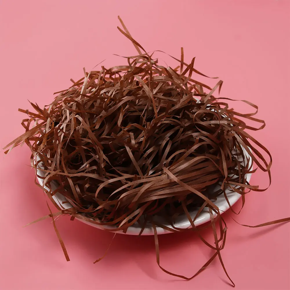 Красочные рафия измельченные складные бумажные конфетти наполнитель подарочной