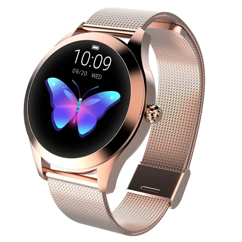 

IP68 Waterproof Ladies Watch Smart Watch Women Lovely Heart Rate Sleep Monitoring Smartwatch Connect IOS Android KW10 Bracelet