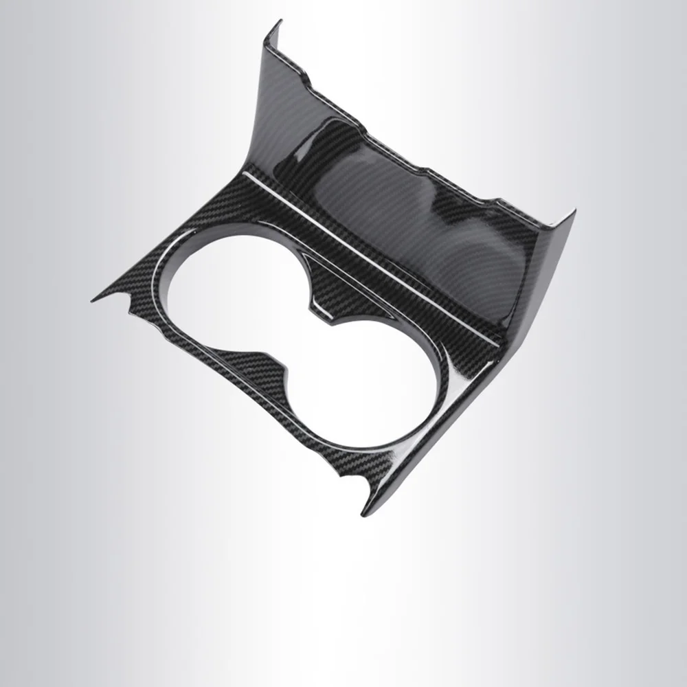 

Carbon Fiber Black Water Cup Holder Frame Cover Trim for Mazda CX-5 CX5 2017 2018