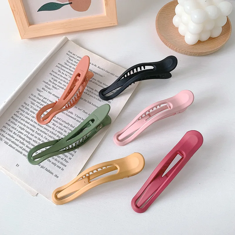 

Women Large Hair Clamping Candy Color Hair Clip Seamless Plastic Duckbill Claw for Women Girls Simple Hairpins Hair Accessories