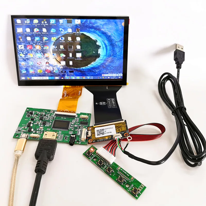 

7 inch display capacitive touch module kit IPS HDMI-compatible LCD Module Linux/android /win7 8 10 Raspberry Pi 3 10 point touch