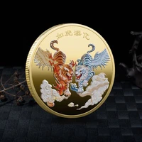good luck to you chinese style animals coin tiger commemorative medal gold coin silver coin metal badge crafts