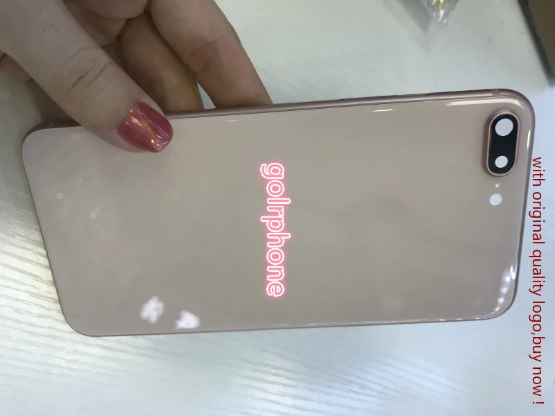 Оригинальное качество розовое золото для телефона 8 plus задняя крышка батарейного