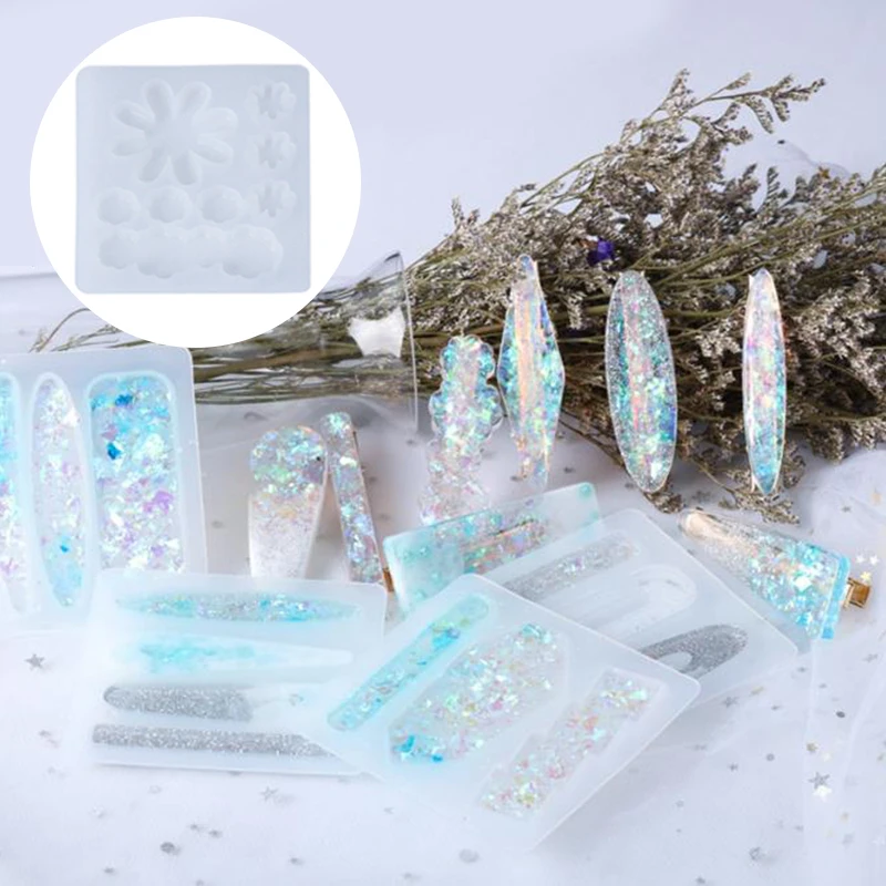 

1 PCS Girl Hair Clip UV Resin Mold For DIY Handmade Hair Pin Jewelry Accessories Tools Resin Mold Resin Jewelry Molds